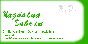 magdolna dobrin business card
